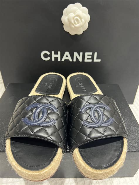 chanel espadrilles slides|shop chanel espadrilles online.